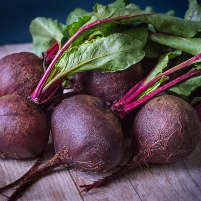 beets, purple, green